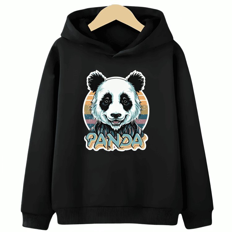 Cute Panda Fleece Hoodie - Kin Trends