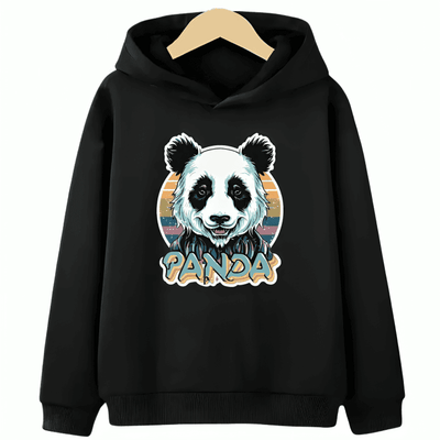 Cute Panda Fleece Hoodie - Kin Trends