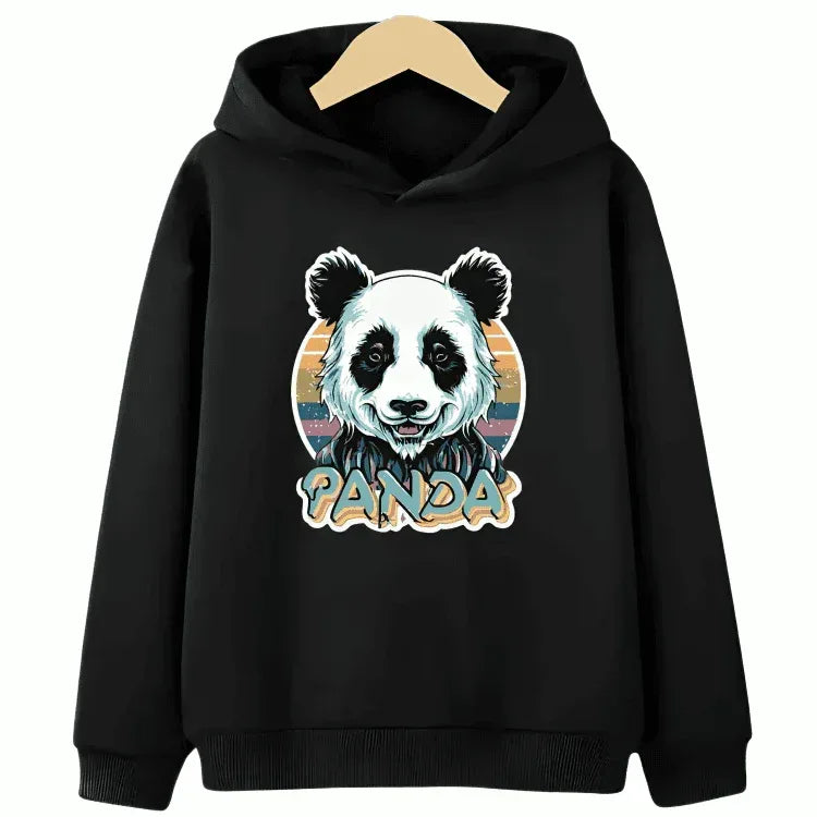 Cute Panda Fleece Hoodie - Kin Trends