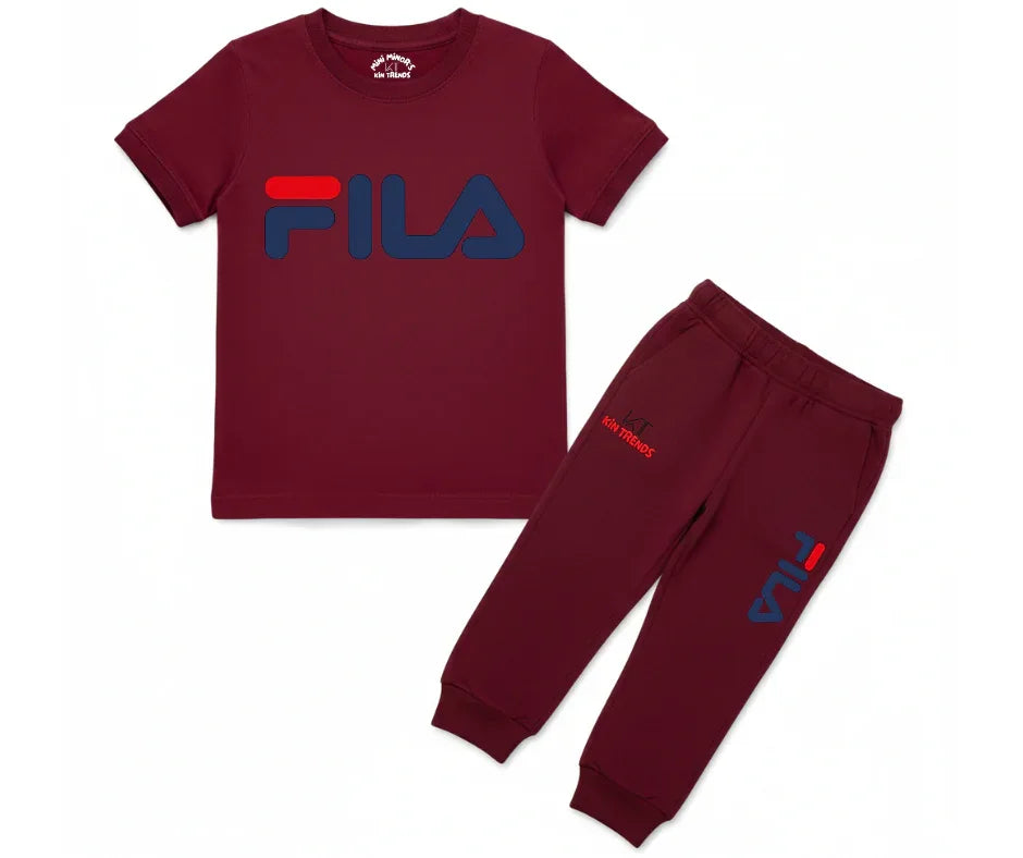 FLA Tracksuit Kids T shirt and trouser | Mini Minors Kin Trends | Kintrends