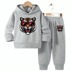 Tiger Printed Hoodie Tracksuit - Kin Trends