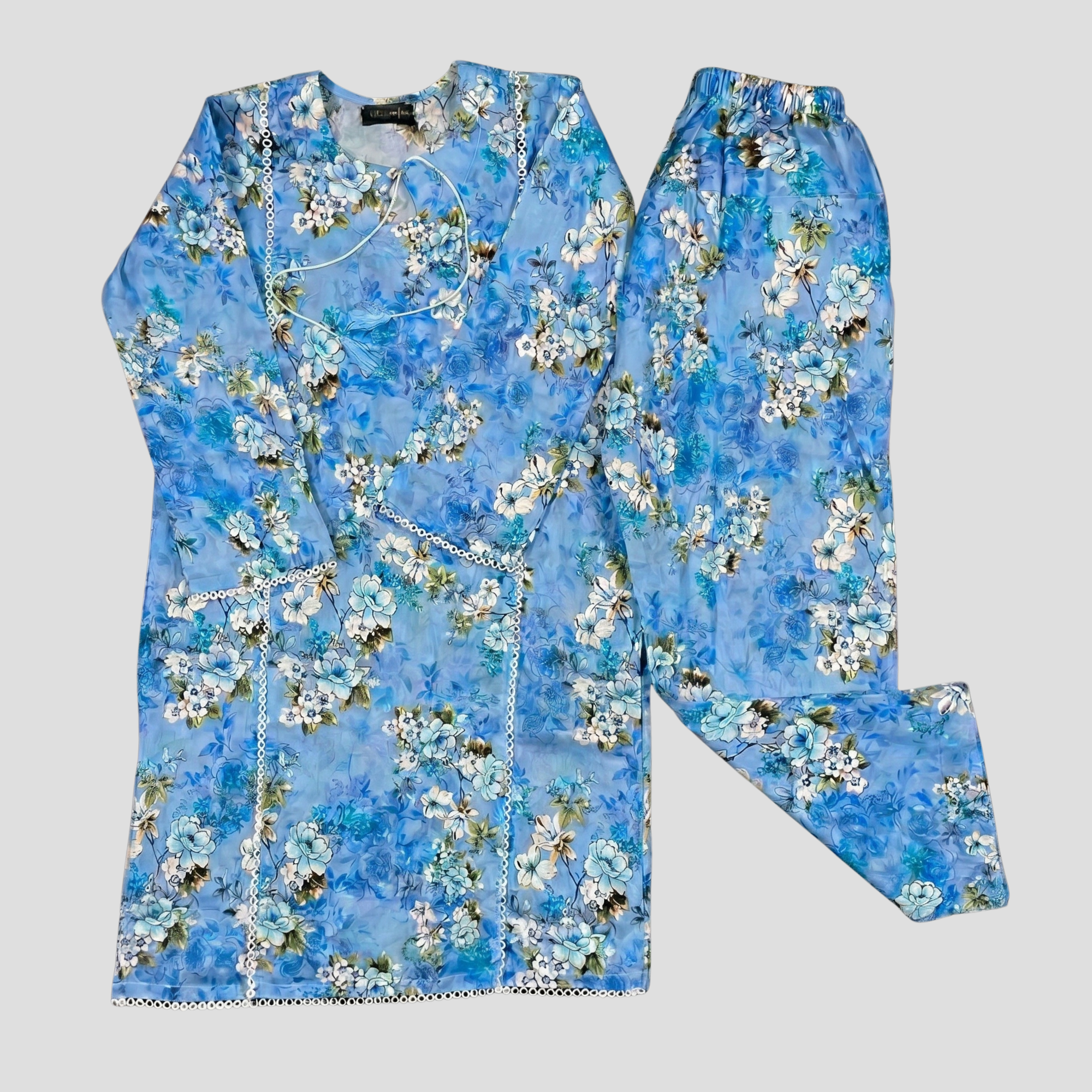 Ice Blossom – 2 Piece Premium Lawn Kurta Trouser for Girls