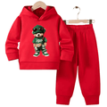 Big Cool Bear Fleece Hoodie Tracksuit - Kin Trends
