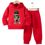 Big Cool Bear Fleece Hoodie Tracksuit - Kin Trends