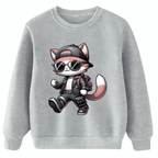 Cool Cat Fleece Sweatshirt - Kin Trends