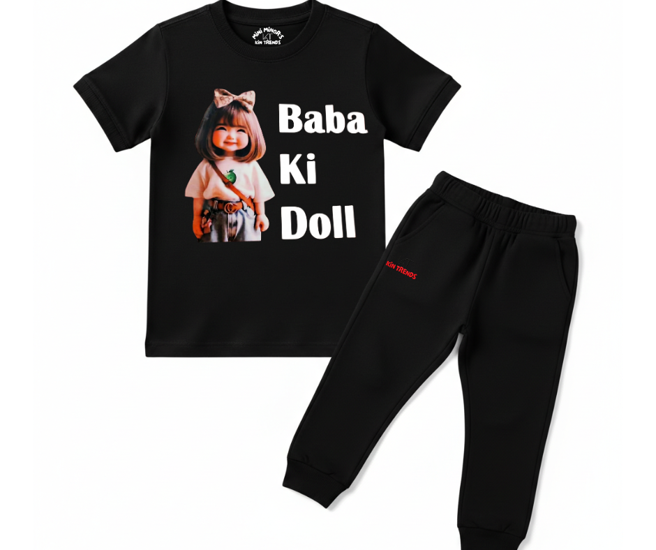 Baba ki Doll Summer Tracksuit  | Mini Minors Kintrends
