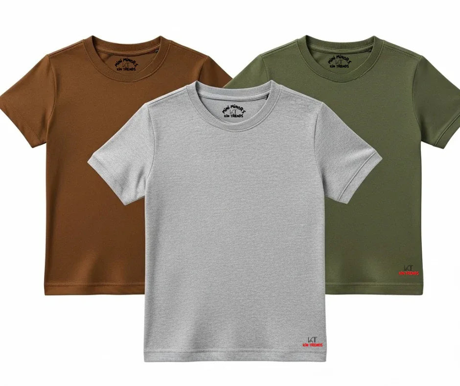 Pack Of 3 T Shirts for boys and girls | Mini Minors Kintrends