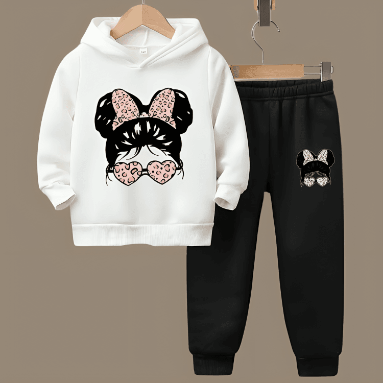 Girls Fleece Hoodie Tracksuit - Kin Trends