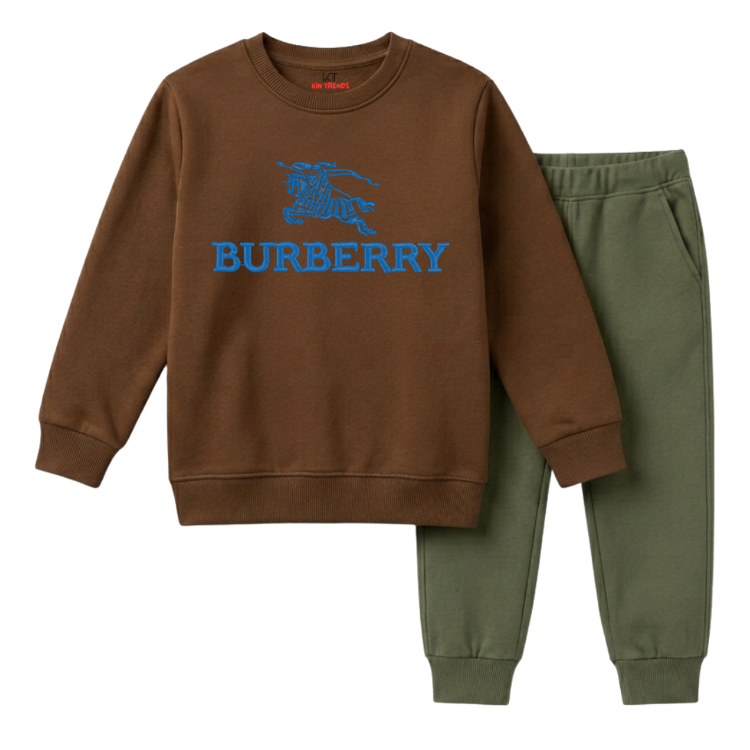 BRBRY Classic Equestrian Knight Kids Winter Sweatshirt Tracksuit - 2 Pcs