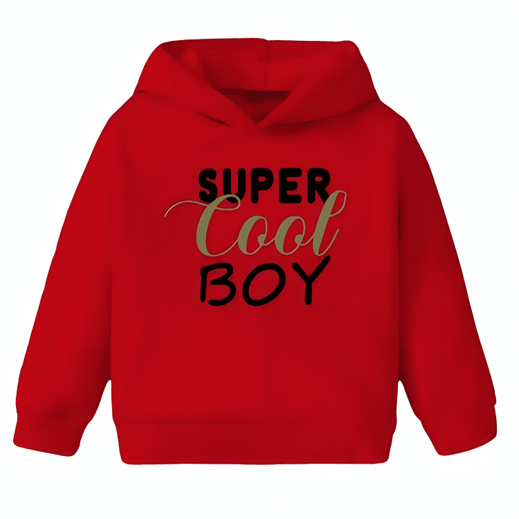 Super Cool Boy Fleece Hoodie - Kin Trends