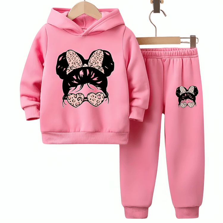 Girls Fleece Hoodie Tracksuit - Kin Trends