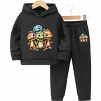 Cute Little Dinos Fleece Hoodie Tracksuit - Kin Trends