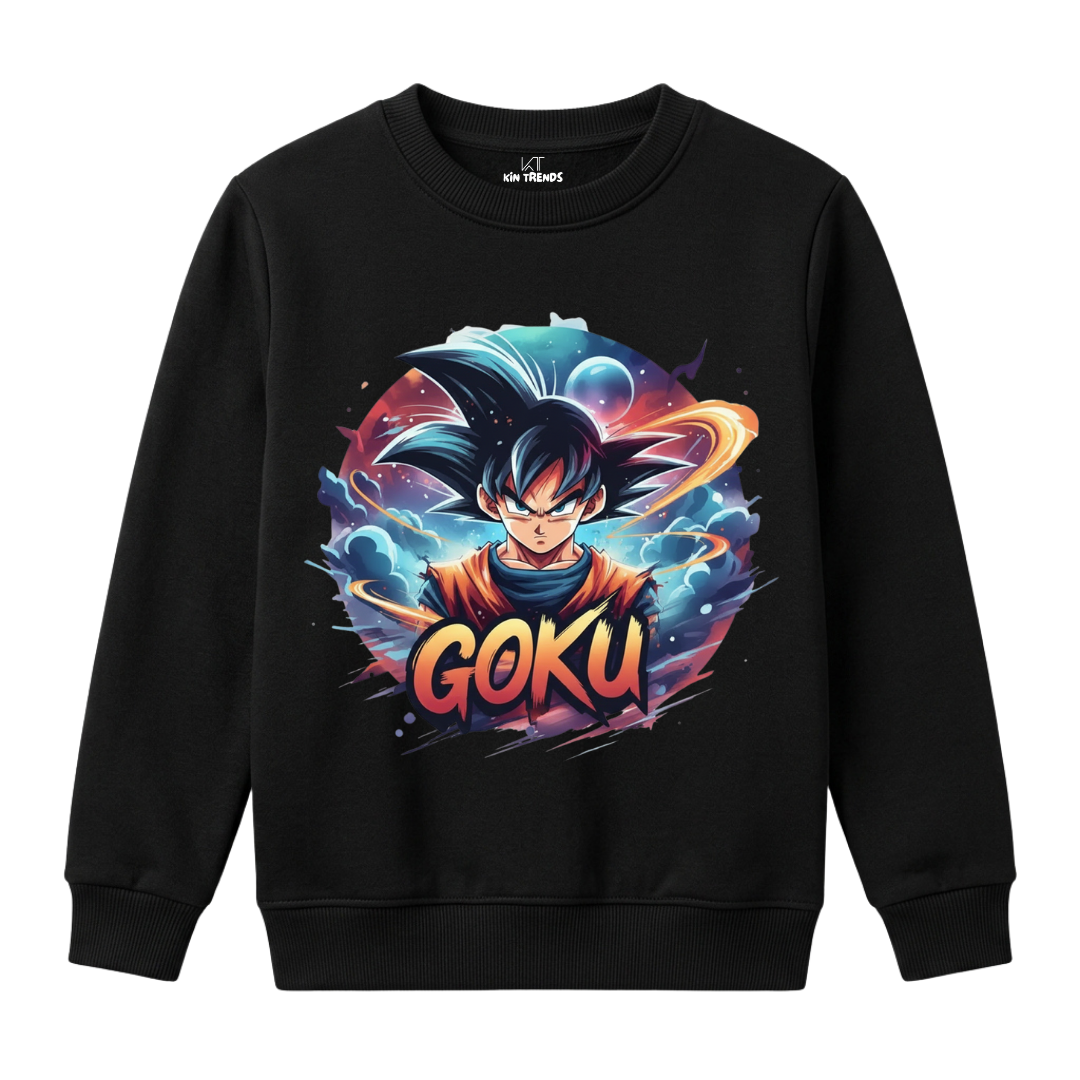 Son Goku Dragon Ball Z Anime Kids Winter Crewneck Sweatshirt