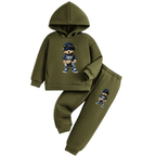 Big Cool Bear Fleece Hoodie Tracksuit - Kin Trends