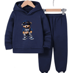 Big Cool Bear Fleece Hoodie Tracksuit - Kin Trends