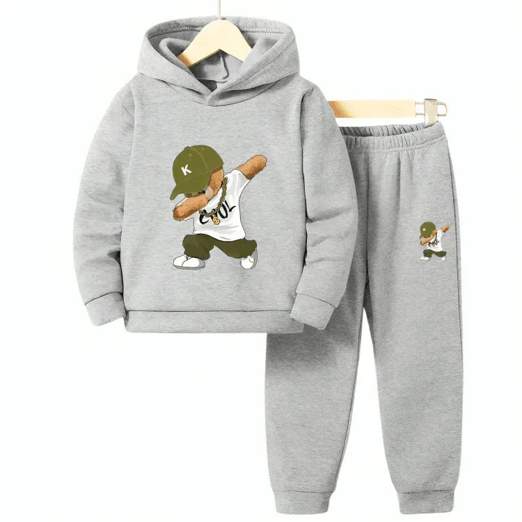 Best Selling Cool Bear Fleece Hoodie Tracksuit - Kin Trends