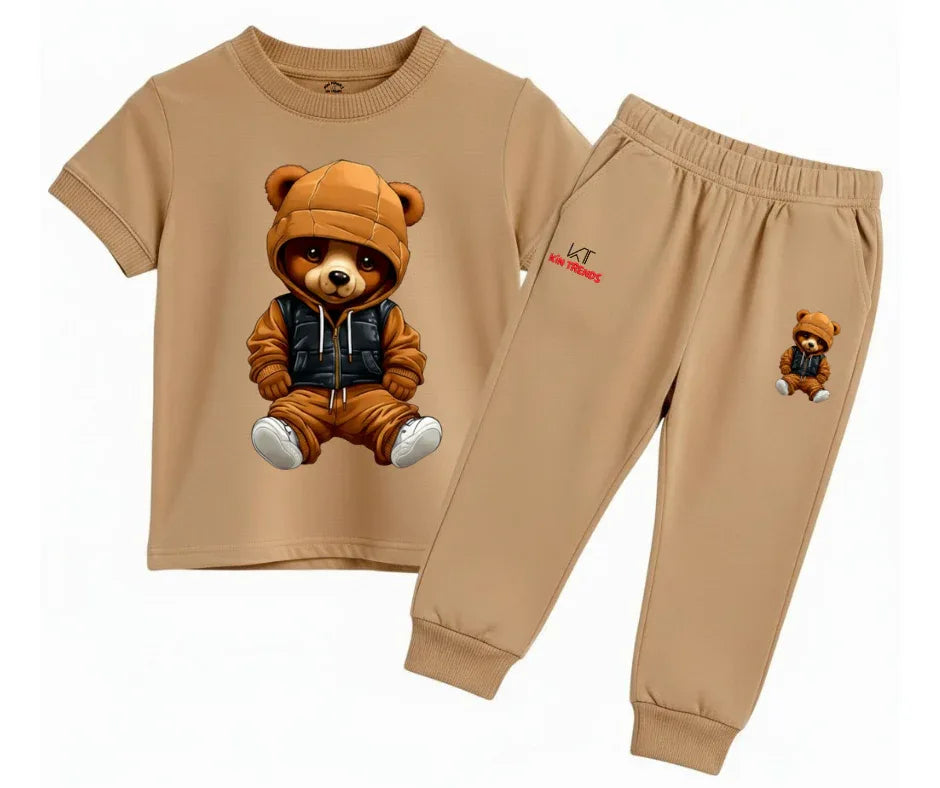 Hoodie Bear Summer Tracksuit | Mini Minors Kintrends