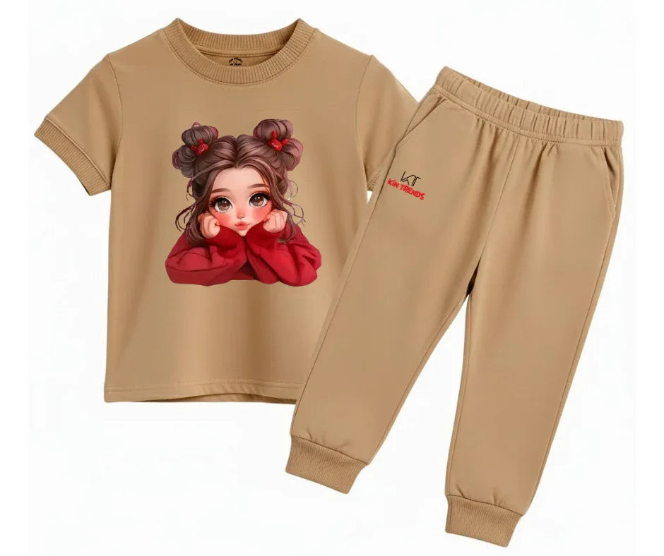 New Cute Doll Tracksuit | Kids T shirt and trouser | Mini Minors Kin Trends | Kintrends