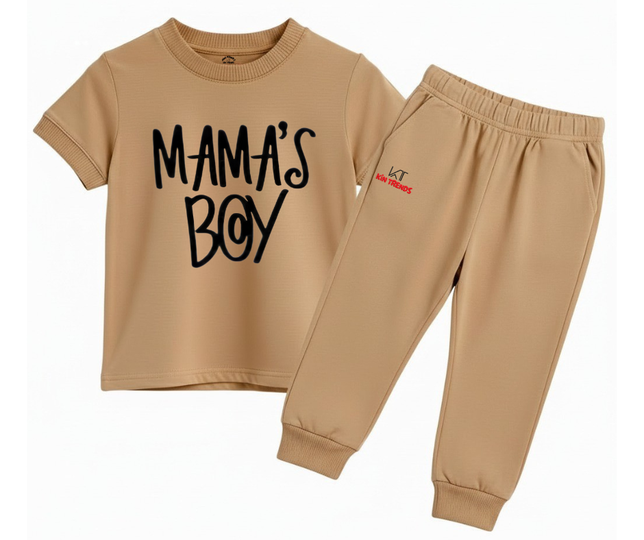 Mama's Boy Tracksuit | Kids T shirt and trouser | Mini Minors Kin Trends | Kintrends