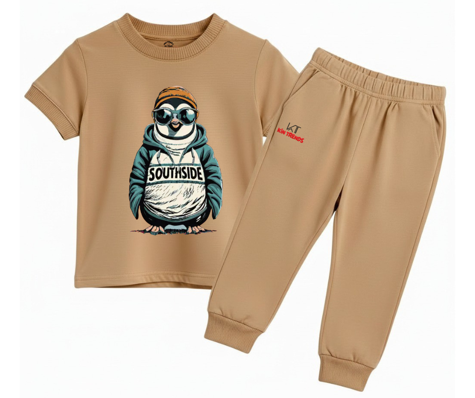 New Southside Penguin Tracksuit | Kids T shirt and trouser | Mini Minors Kin Trends | Kintrends