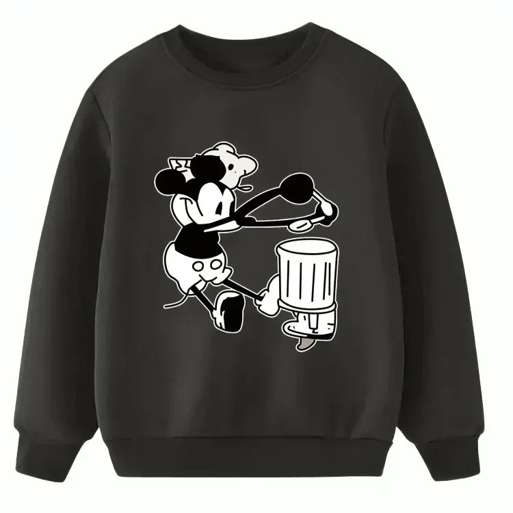 Mickey With Drum Warm Fleece Hoodie - Kin Trends
