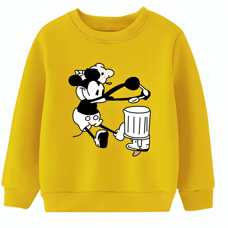 Mickey With Drum Warm Fleece Hoodie - Kin Trends