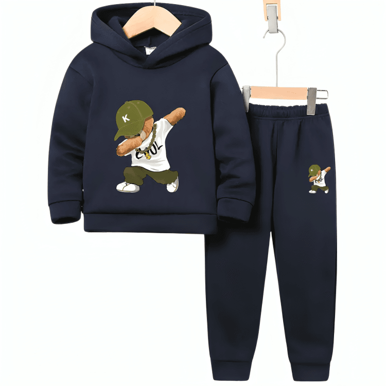 Cool Bear Fleece Hoodie Tracksuit - Kin Trends