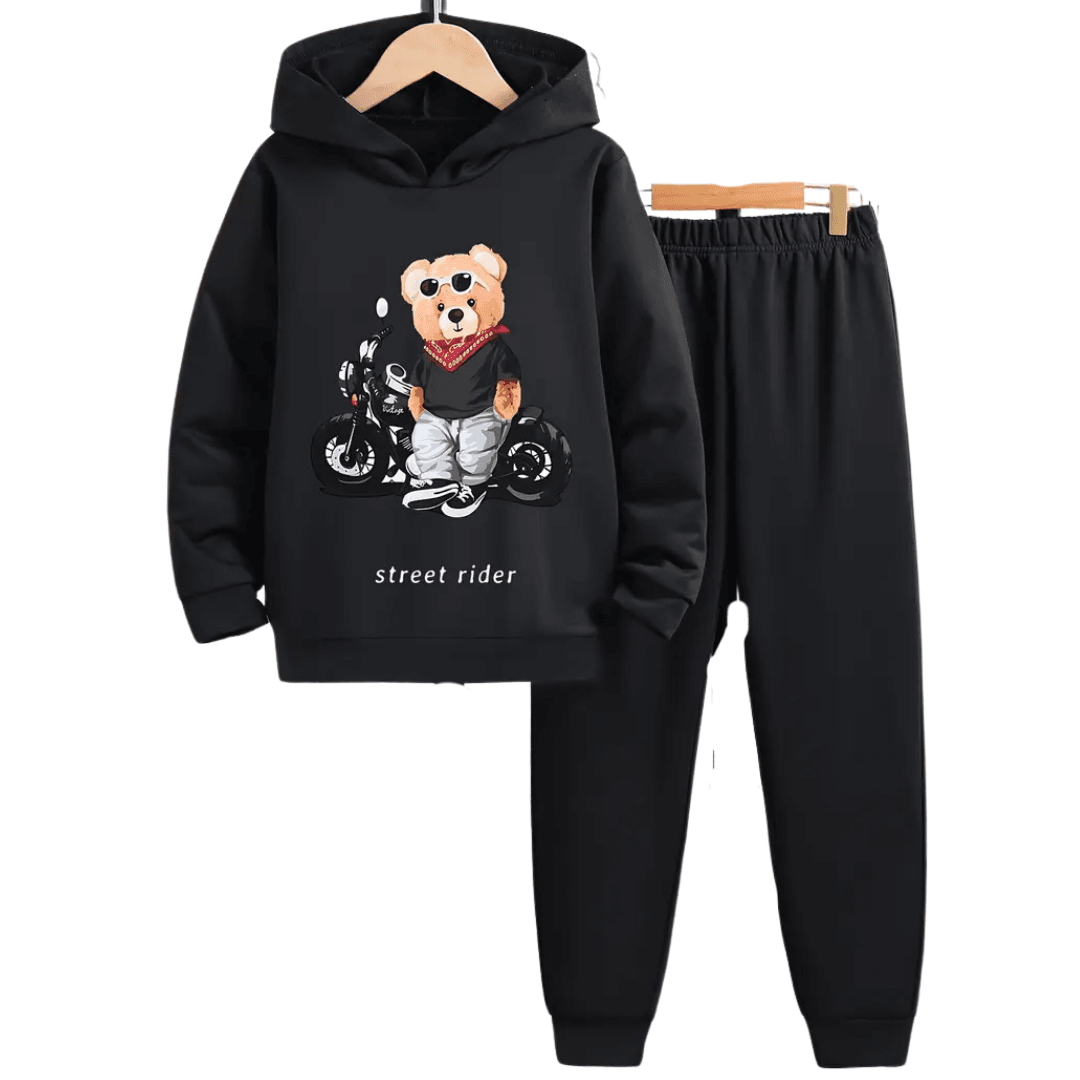 Street Rider Fleece Hoodie Tracksuit - Kin Trends