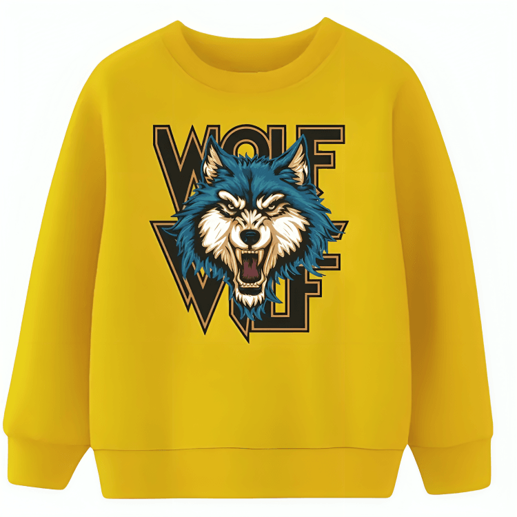 Brave Wolf Fleece Sweatshirt - Kin Trends