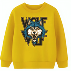 Brave Wolf Fleece Sweatshirt - Kin Trends