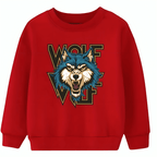 Brave Wolf Fleece Sweatshirt - Kin Trends