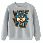 Brave Wolf Fleece Sweatshirt - Kin Trends