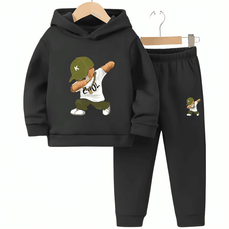 Cool Bear Fleece Hoodie Tracksuit - Kin Trends