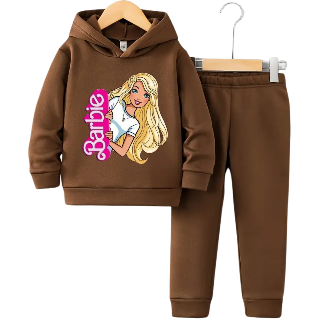 Premium Barbie Fleece Hoodie Tracksuit