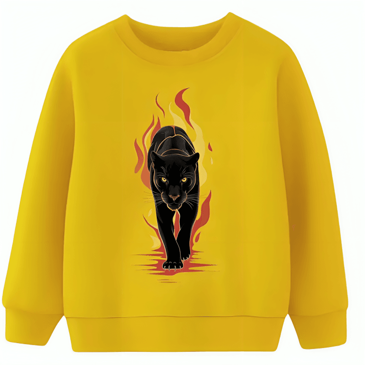 Black Lion Fleece Sweatshirt - Kin Trends