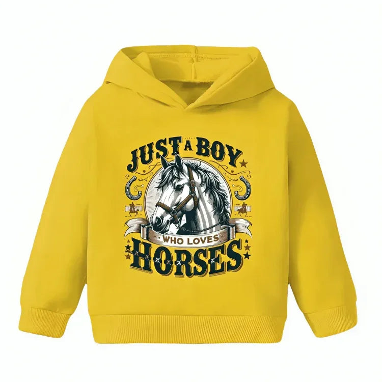 Love Horses Fleece Hoodie - Kin Trends