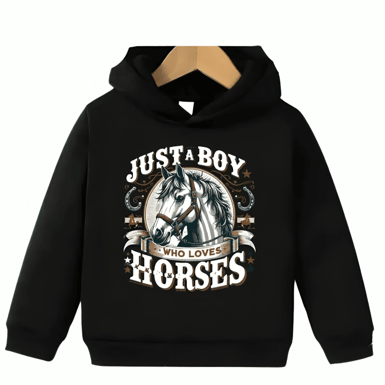 Love Horses Fleece Hoodie - Kin Trends
