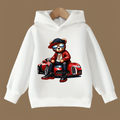 Cool Bear With Car Fleece Hoodie - Kin Trends