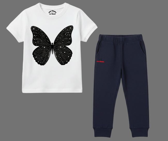 Sparkle Butterfly Summer Tracksuit | Mini Minors Kintrends Hover Image
