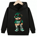 Big Cool Bear Fleece Hoodie - Kin Trends