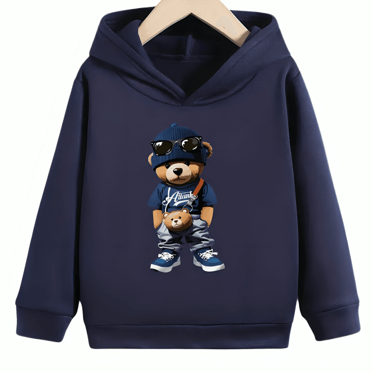 Cool Bear Fleece Hoodie - Kin Trends
