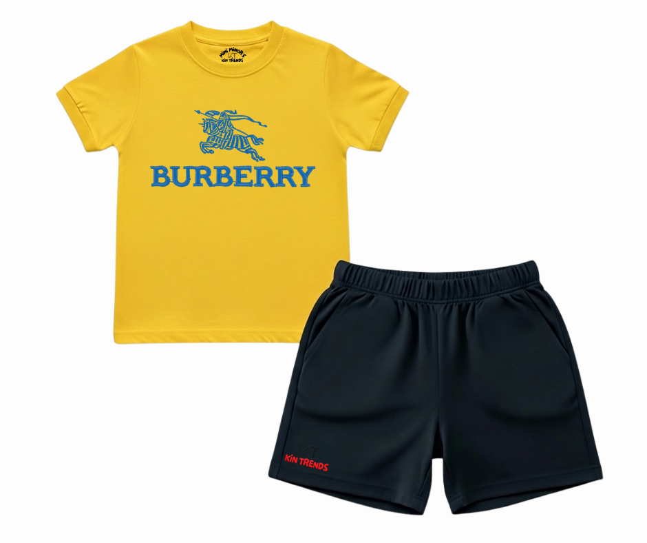BURBRY Shorts Set (Not Embroidered) | Mini Minors Kin Trends