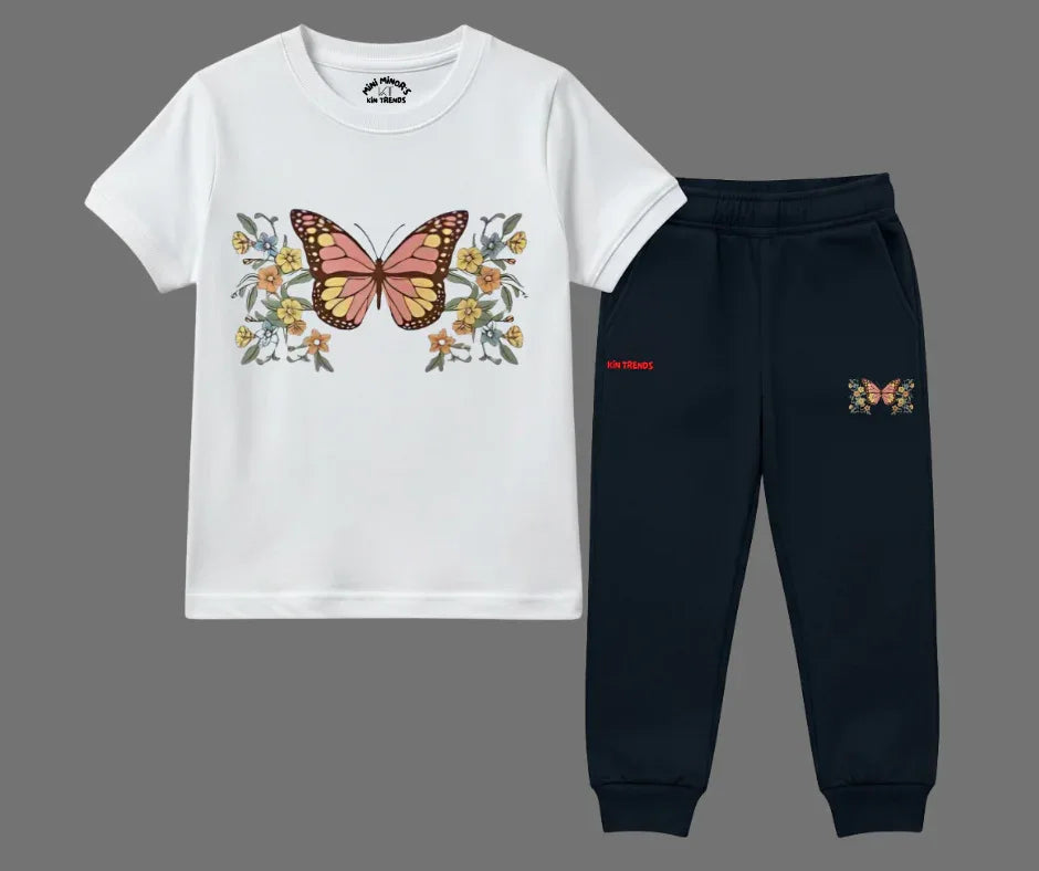 Butterfly Bloom Summer Tracksuit | Mini Minors Kintrends