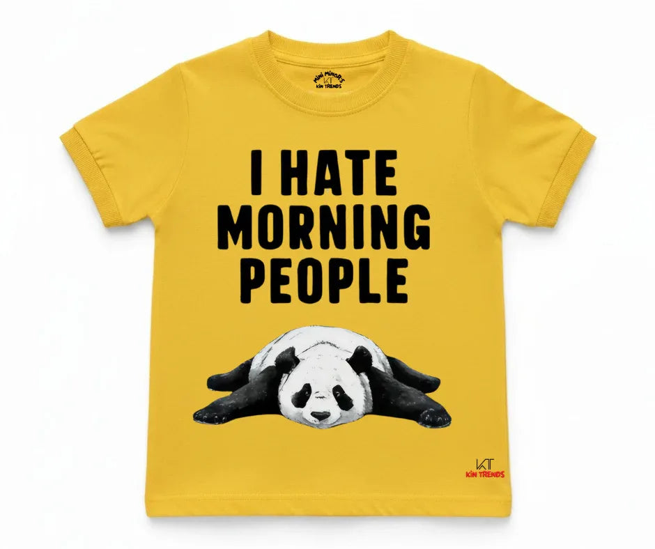 Hate Morning People Tee | Kids T shirt | Mini Minors Kin Trends | Kintrends