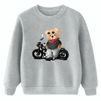 Biker Bear Fleece Sweatshirt - Kin Trends
