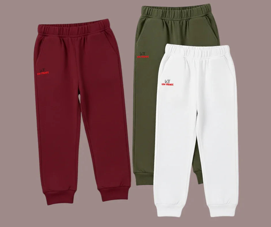 Pack of 3 kids summer trousers for boys and girls | Mini Minors Kintrends