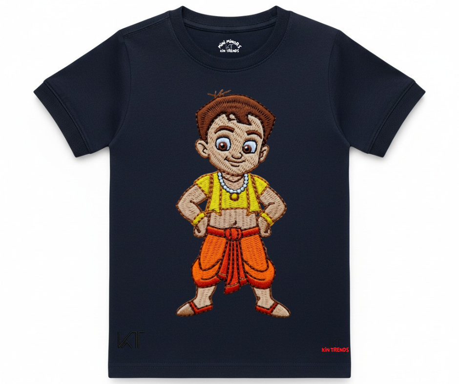 Chota Bheem T Shirt (Not Embroidered) Kids T shirt | Mini Minors Kin Trends | Kintrends