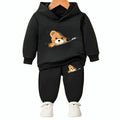 Shy Bear Fleece Hoodie Tracksuit