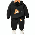 Shy Bear Fleece Hoodie Tracksuit