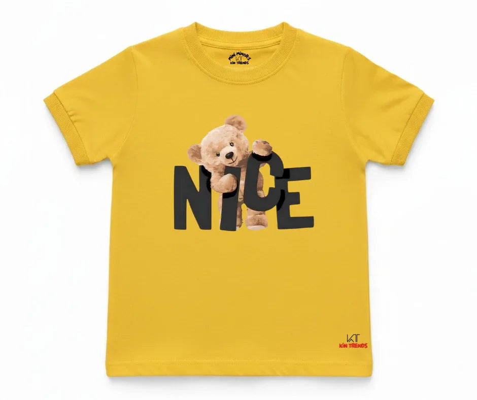 Nice Bear Tee | Kids T shirt | Mini Minors Kin Trends | Kintrends